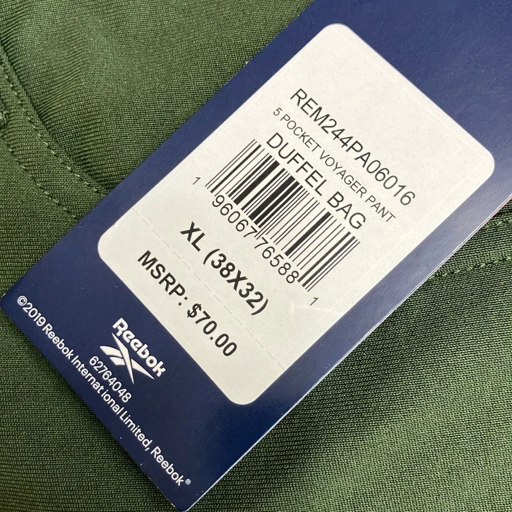 Reebok 5-Pocket 38x32 Voyager Golf Pants Green Men's NWT